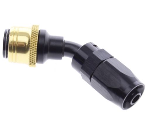 Bilde av 45° Quick Connect Hose Ends -Black/Gold - AN6