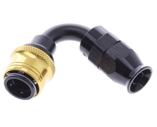Bilde av 120° PTFE Quick Connect Hose Ends -Black/Gold - AN6