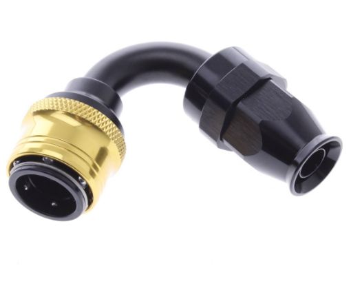 Bilde av 120° PTFE Quick Connect Hose Ends -Black/Gold - AN8