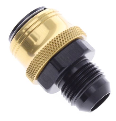 Bilde av AN male quick connect adapter -Black/Gold - AN10