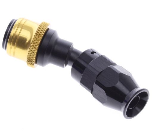 Bilde av 30° PTFE Quick Connect Hose Ends -Black/Gold - AN6