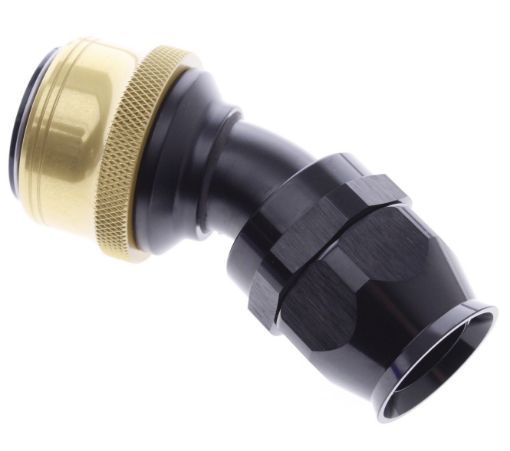 Bilde av 30° PTFE Quick Connect Hose Ends -Black/Gold - AN16