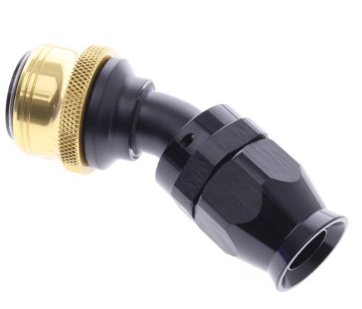 Bilde av 30° PTFE Quick Connect Hose Ends -Black/Gold - AN12