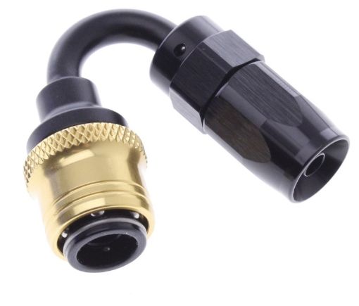 Bilde av 150° Quick Connect Hose Ends -Black/Gold - AN4