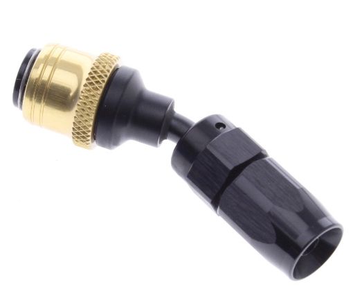 Bilde av 30° Quick Connect Hose Ends -Black/Gold - AN4