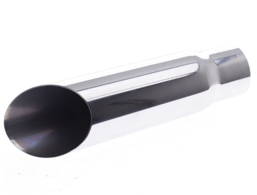 Bilde av 2,5" / 63,5 mm inlet til 3,0" / 76,2 mm outlet - Polert SS304 eksosende i rustfritt stål