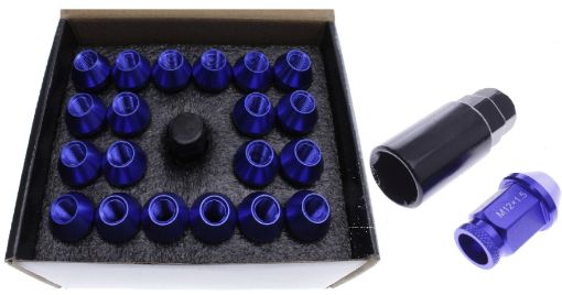 Bilde av Aluminium Wheel nuts - M12*1.5 - Blue (20pc. set)